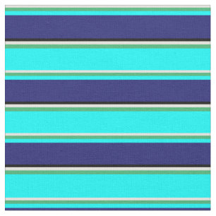 Tela Amarillo claro, verde marino, cian, azul y negro