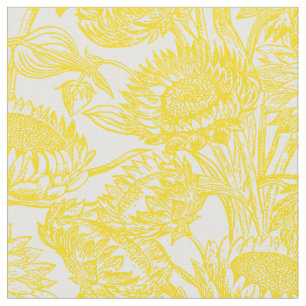 Tela Amarillo de girasol elegante vintage