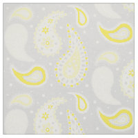 Amarillo del modelo de Paisley gris claro