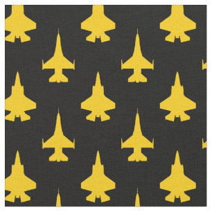 Tela Amarillo en el patrón F16 y F35 negro
