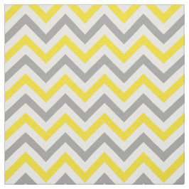 Tela Amarillo, Gris Dk, Chevron LG Blanco ZigZag Sz6