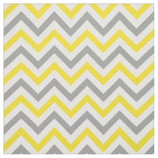Tela Amarillo, Gris Dk, Chevron LG Blanco ZigZag Sz6