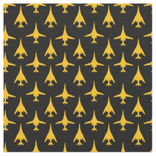 Tela Amarillo sobre negro B-1 Patrón de bombardero espi
