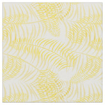 Amarillo Verano Blanco Estampado Palma