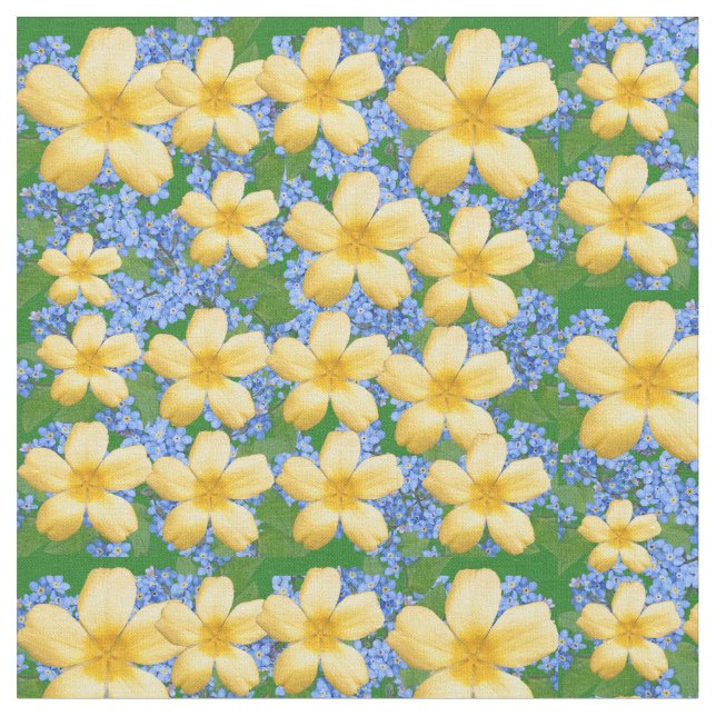 Tela amarillo y amarillo azul (De cerca)