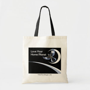Tela Ame su bolso de compras casero del planeta