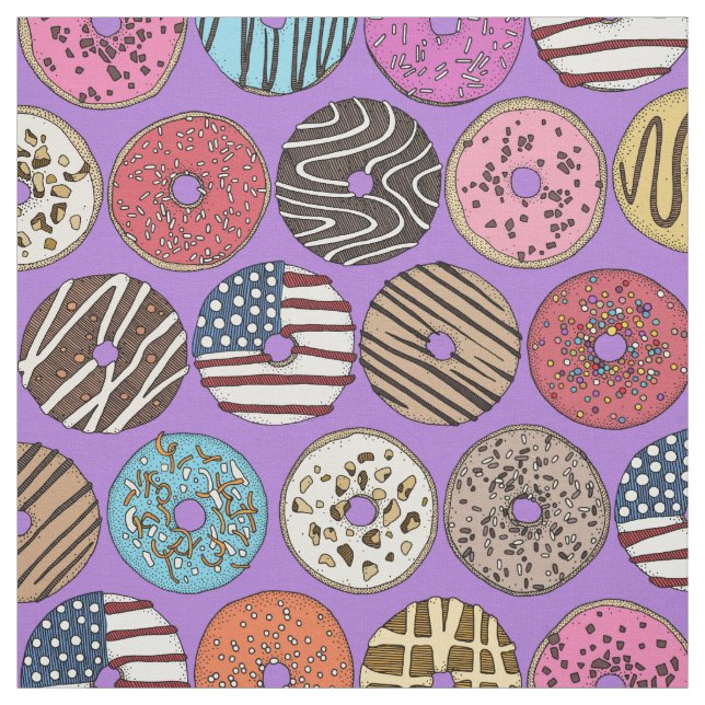 Tela american donuts violet (Retal)