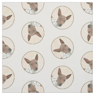 Tela American Hairless Terrier Tan Pintando Arte De Per