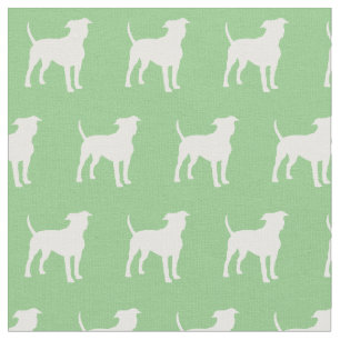 Tela American Staffordshire Dog Silhouette Sage Green