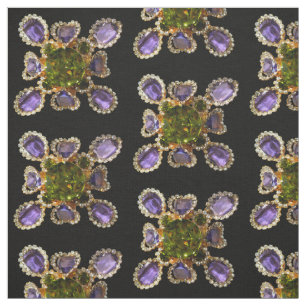 Tela Ametría púrpura Diamantes Emerales joyas