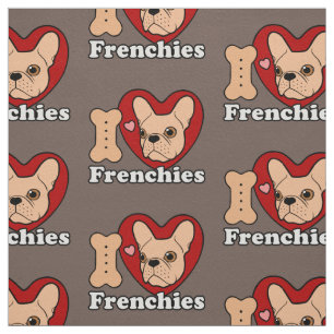 Tela Amo a Frenchies diseño para todos los amantes de