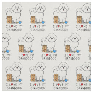 Tela Amo a mi abuelo Bichon Frise Dog - Abuelo