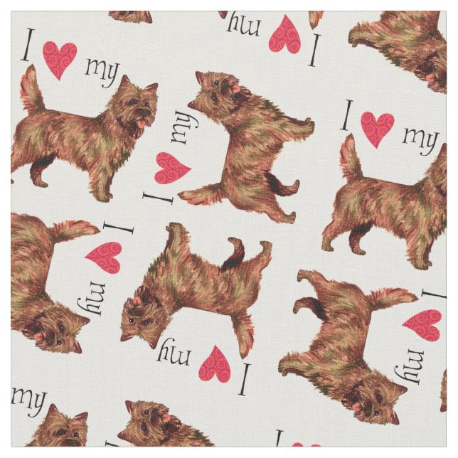 Tela Amo a mi horrible Cairn Terrier (De cerca)