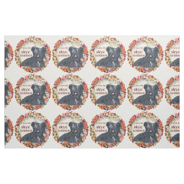 Tela Amo a mi Skye Terrier ("Cuarto gordo" (fat quarter))