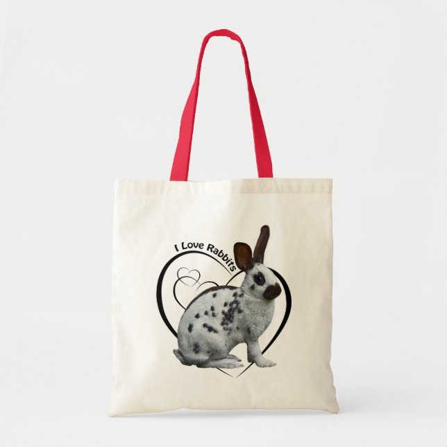 Tela Amo el bolso de los conejos (Frente)