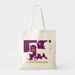 TELA AMO EL BOLSO DE LOS FRENCHIES