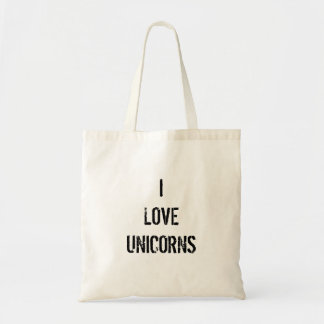 TELA AMO EL BOLSO DE LOS UNICORNIOS