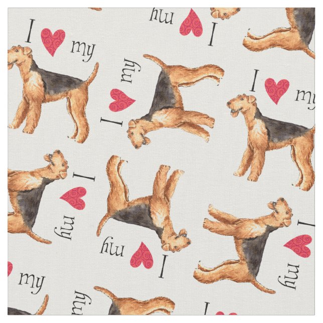 Tela Amo mi Airedale (De cerca)