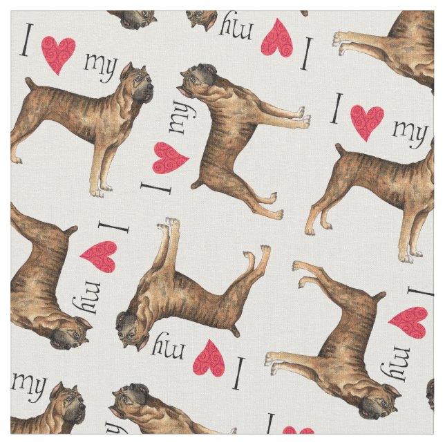 Tela Amo mi bastón Corso (De cerca)