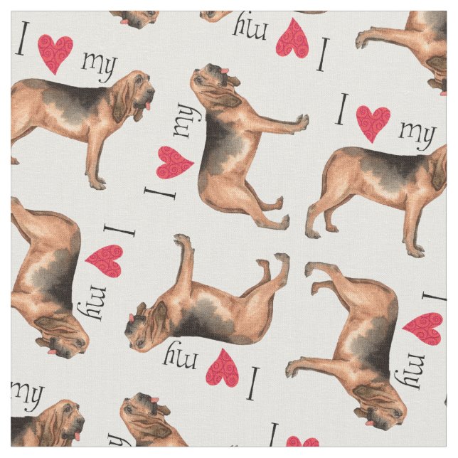 Tela Amo mi Bloodhound (De cerca)