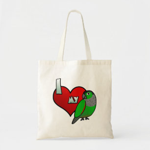 Tela Amo mi bolso capsulado negro de Conure