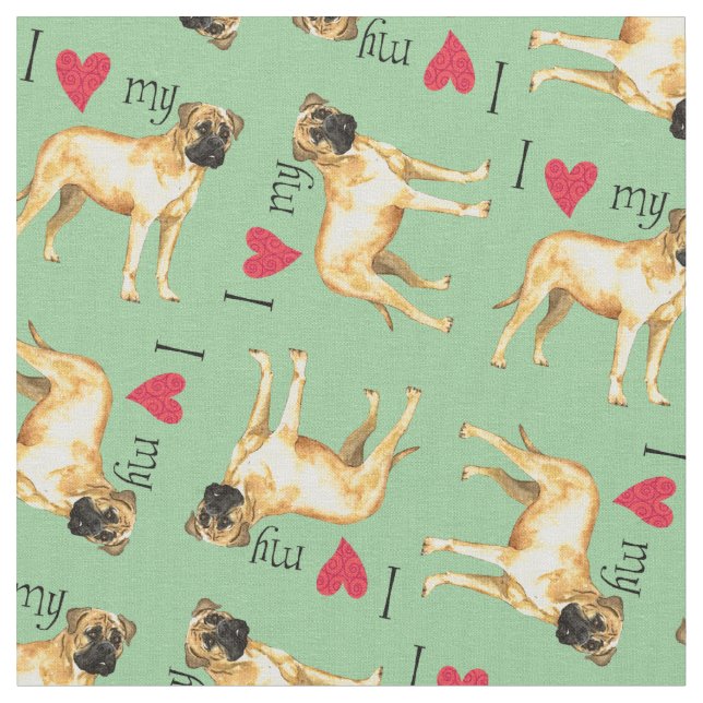 Tela Amo mi Bullmastiff (De cerca)