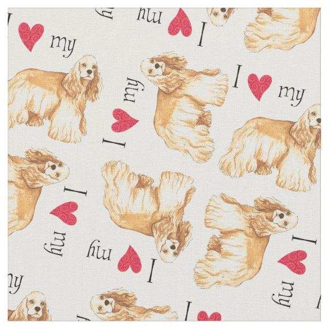 Tela Amo mi cocker spaniel (De cerca)