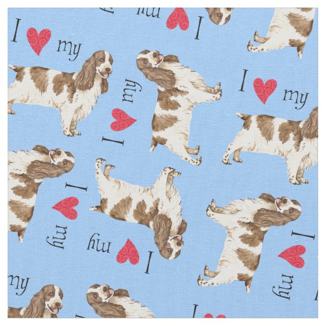 Tela Amo mi cocker spaniel inglés (De cerca)