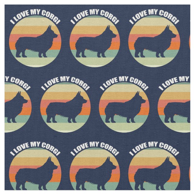 Tela Amo Mi Corgi (De cerca)