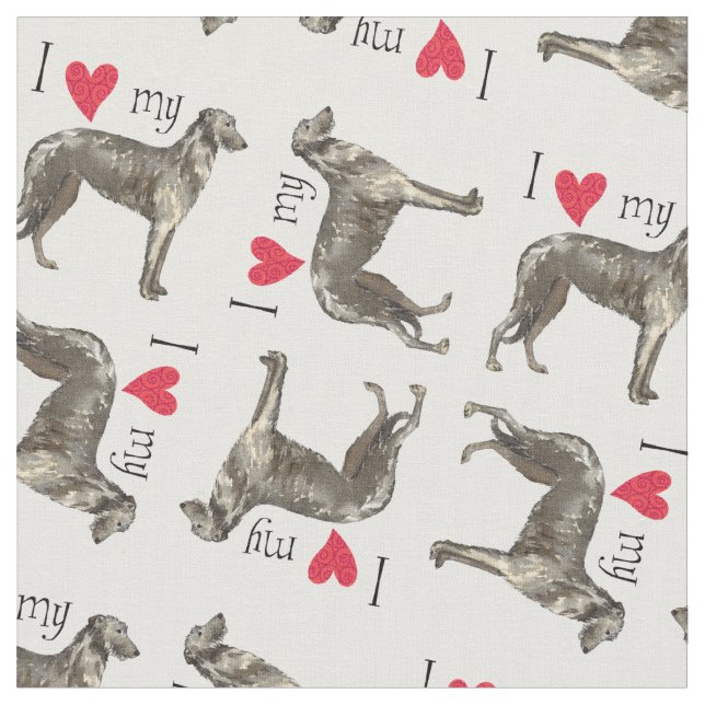 Tela Amo mi Deerhound escocés (De cerca)