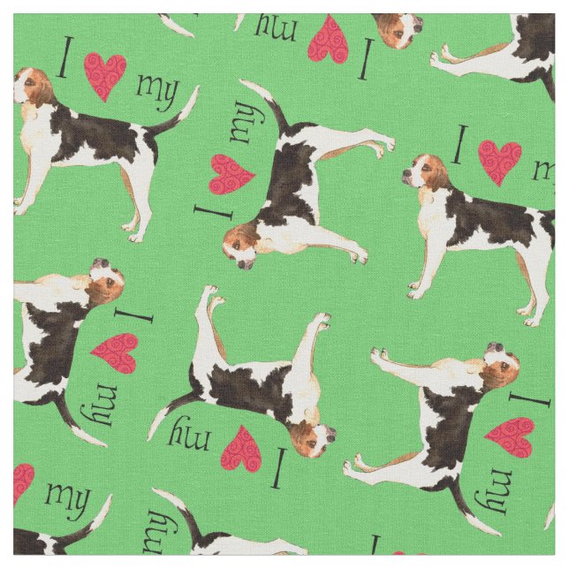 Tela Amo mi Foxhound inglés (De cerca)