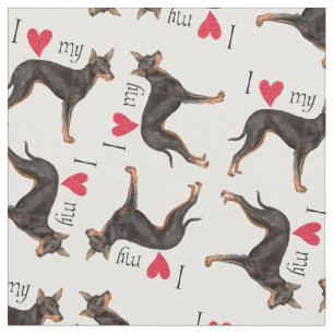 Tela Amo mi juguete Manchester Terrier