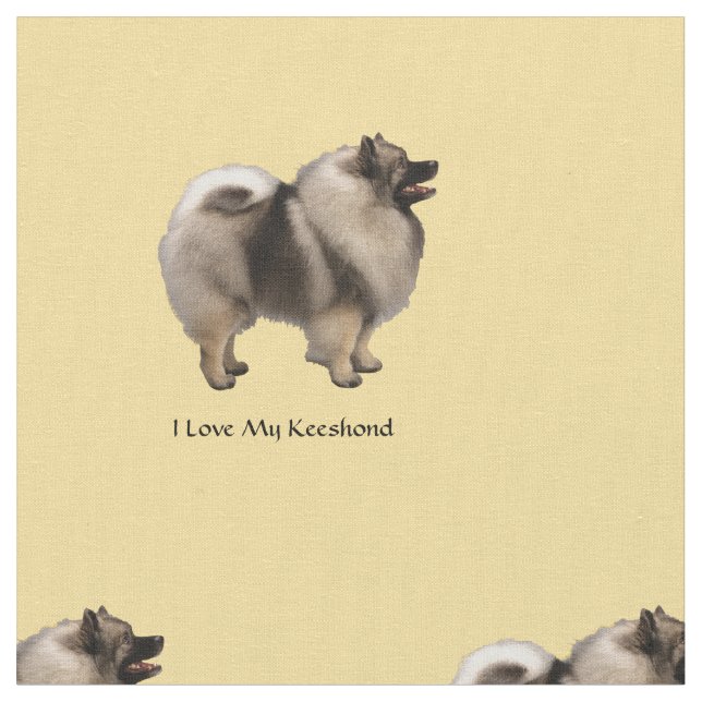 Tela Amo mi Keeshond (De cerca)