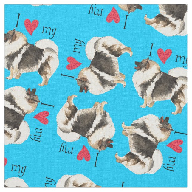 Tela Amo mi Keeshond (De cerca)