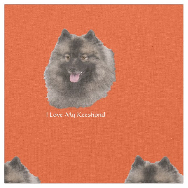 Tela Amo mi Keeshond (De cerca)