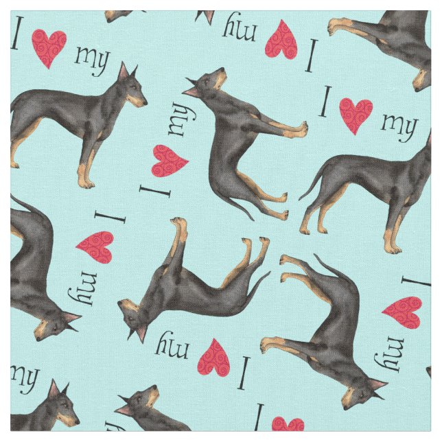 Tela Amo mi Manchester Terrier (De cerca)