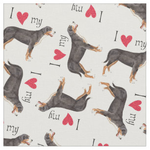 Tela Amo mi mayor perro suizo de la montaña