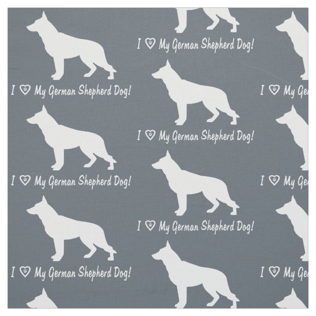 Tela Amo mi perro de pastor alemán (Retal)
