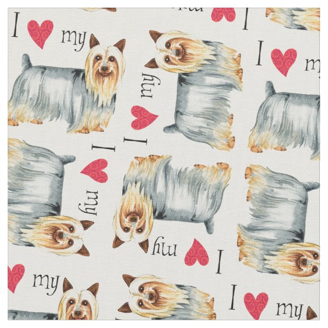 Tela Amo mi Silky Terrier (De cerca)