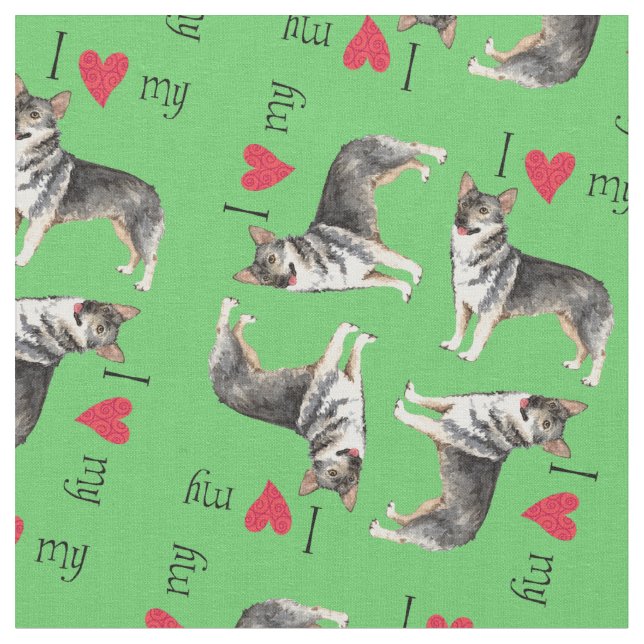 Tela Amo mi Vallhund Sueco (De cerca)