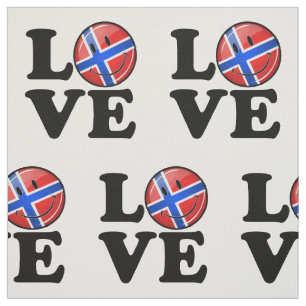 Tela Amo Noruega Bandera sonriente