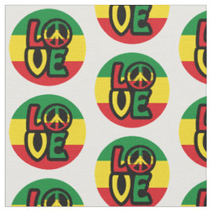Tela AMOR con símbolo de paz, estilo reggae