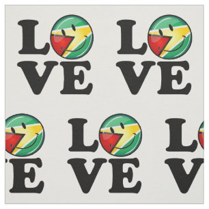 Tela Amor de la bandera guyanesa sonriente de Guyana