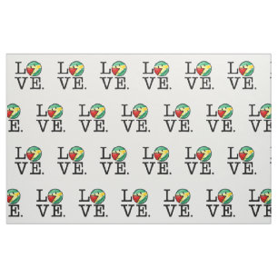 Tela Amor de la bandera guyanesa sonriente de Guyana