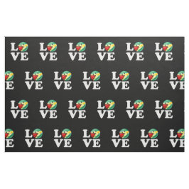 Tela Amor de la bandera guyanesa sonriente de Guyana