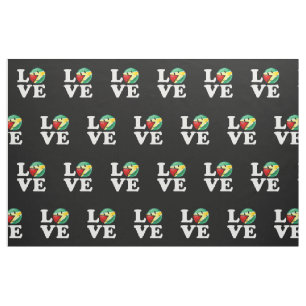 Tela Amor de la bandera guyanesa sonriente de Guyana