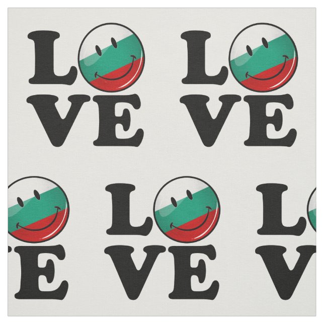 Tela Amor de la bandera sonriente de Bulgaria (Retal)