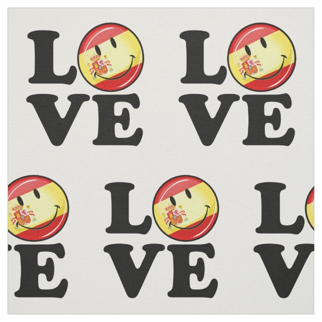 Tela Amor de la bandera sonriente de España (Retal)
