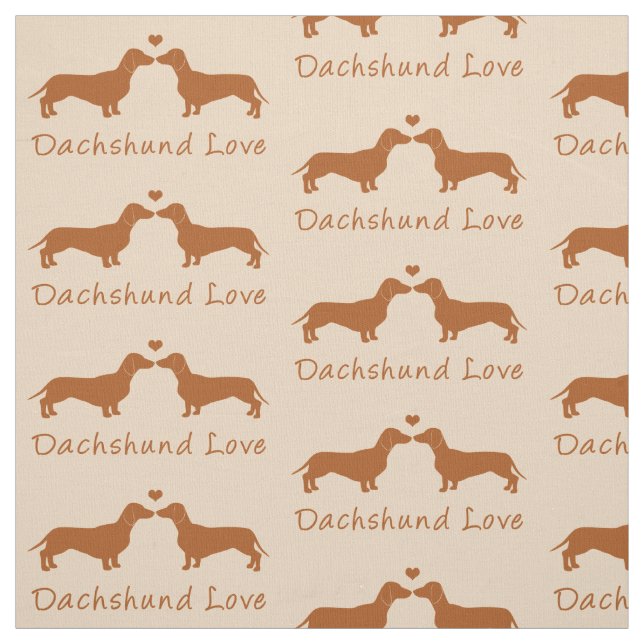 Tela ¡Amor del Dachshund! (Retal)