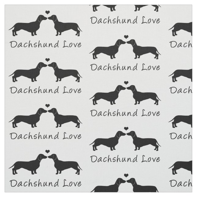 Tela ¡Amor del Dachshund! (Retal)